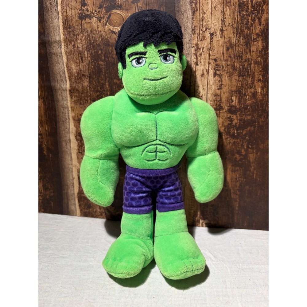 Marvel Spidey and His Amazing Friends Hulk Plush Jazwares 9 Inch Green Superhero